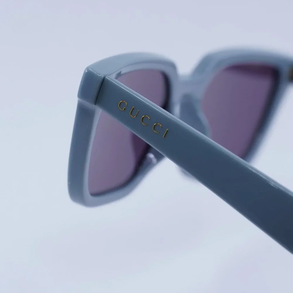 Gucci GG1539S 003 Sunglasses Light Blue Square Frame